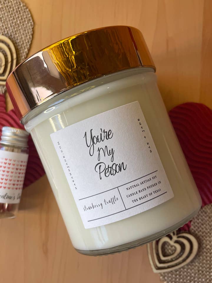 You're My Person Soy Candle for wholesale by dax + jade