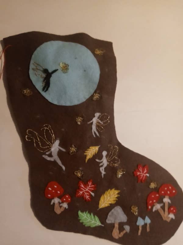 Meia de Fada, Decoração Única de Natal. LXL33 @ por atacado de BLUE RIBBON ORNAMENTS