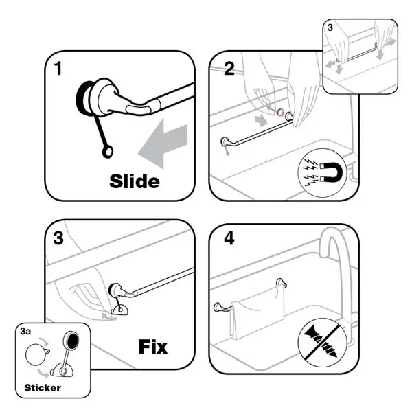 ByMagnet - Wholesale Dishcloth - Magnetic Dishcloth Holder - steel4