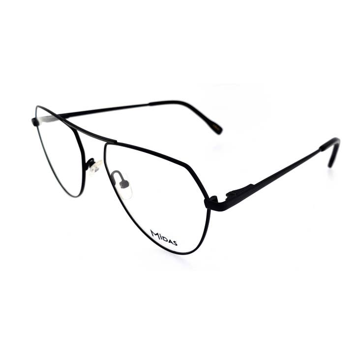 Unisex-Brille mit unregelmäßiger Pilotenbrille für den Großhandel von Midas Eyewear