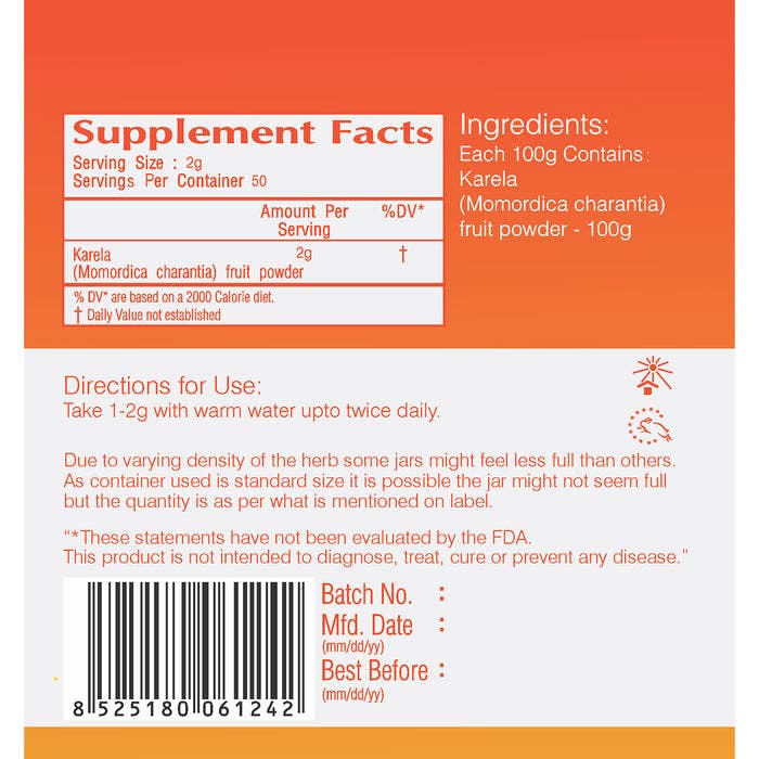 Vedic Juices – wholesale Protein/superfood powder – Vedic Karela Powder1