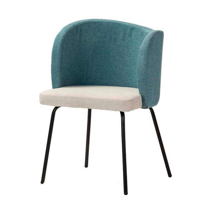 Stoel Polyester Linnen Blauw Grijs 53x54x81 cm_703111 voor wholesale door Garpe Interiores - GARPE GROUP - GARCÍA PÉREZ Y CÍA S.L.-