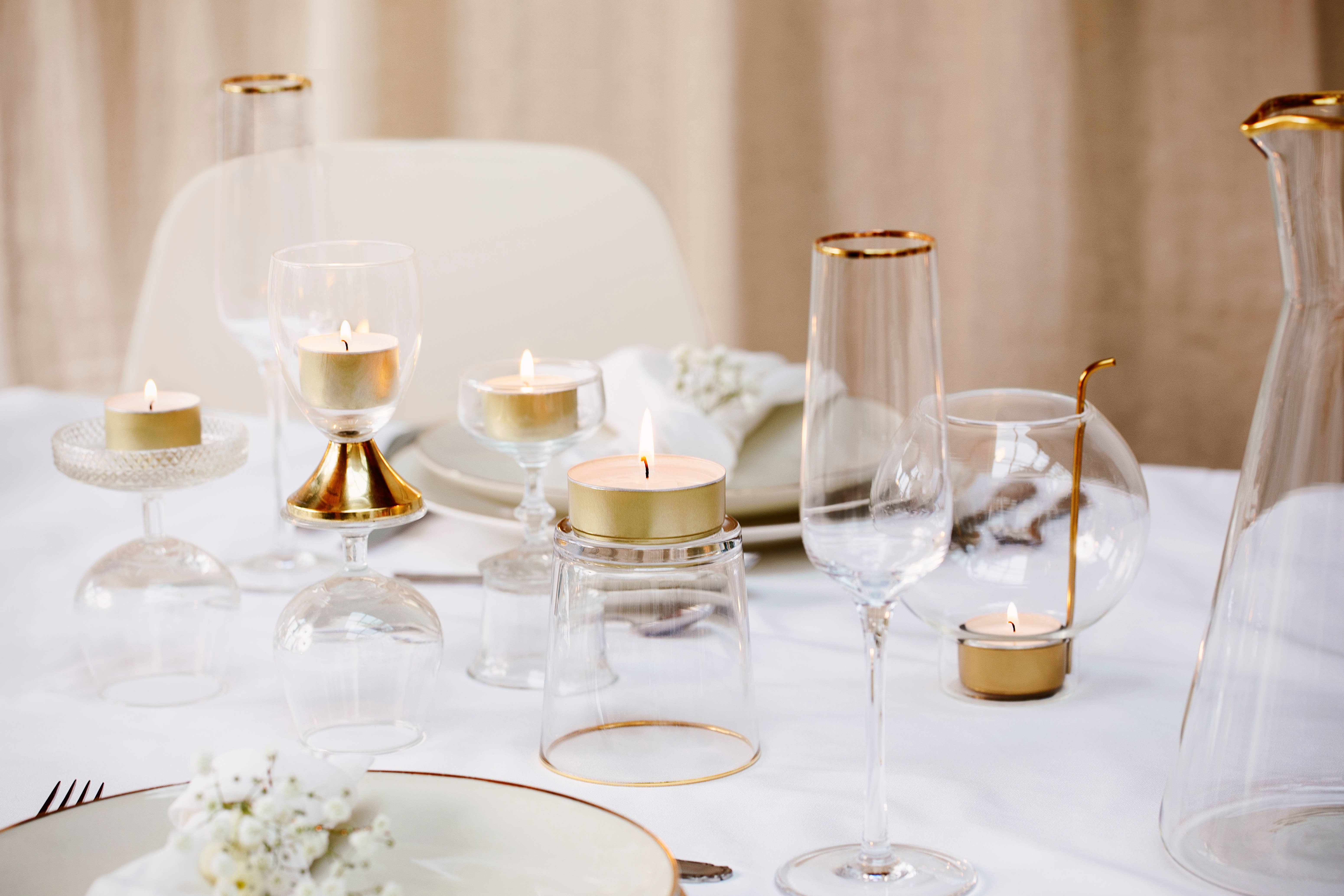 BOLSIUS - Vente Bougies chauffe-plats - Bougies chauffe-plat BOLSIUS Gold Cup, 8 heures, paquet de 1002