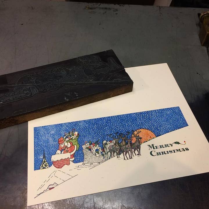 Igloo Letterpress - Wholesale Christmas Card - Merry Christmas Vintage Letterpress Card4