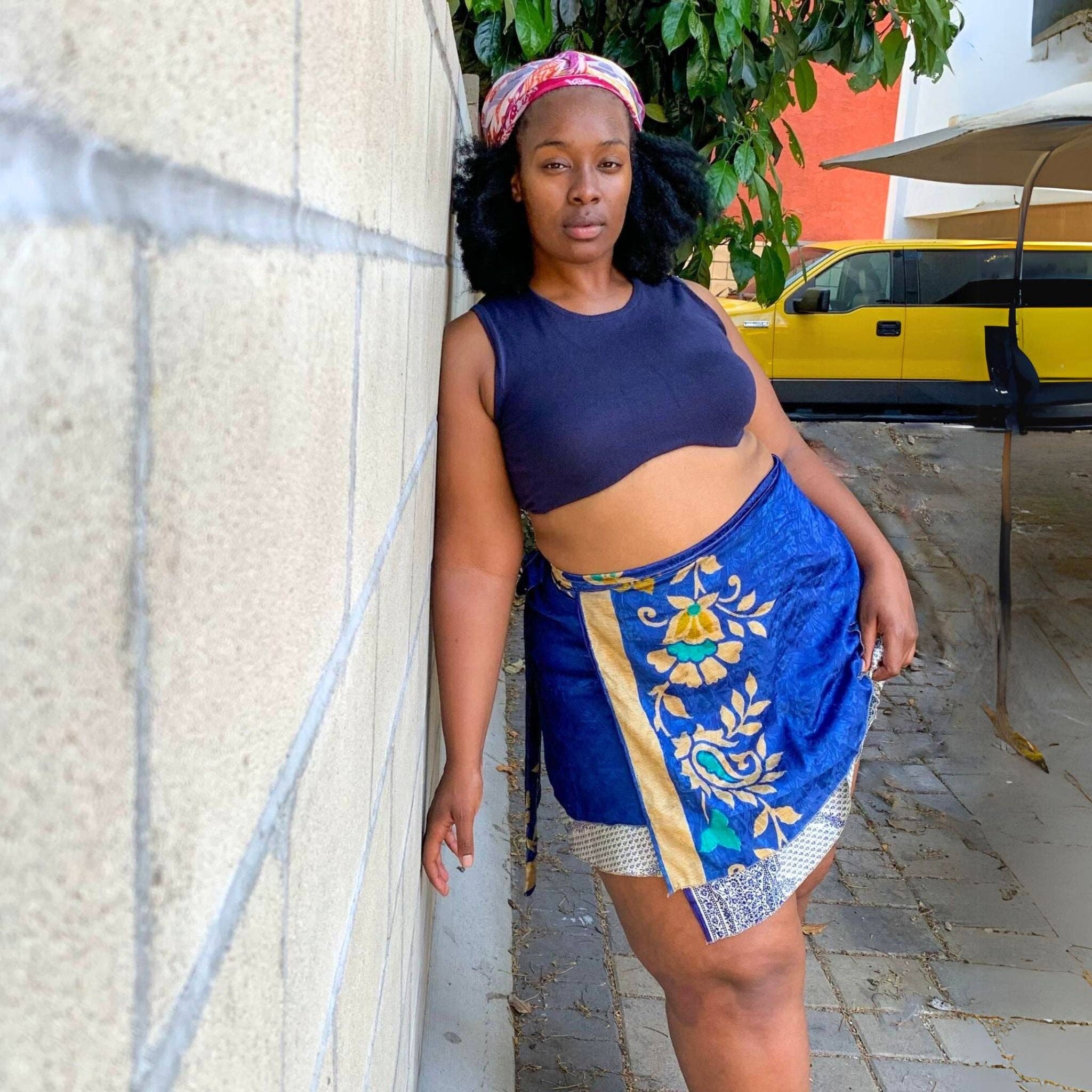 Darn Good Yarn - Wholesale Skirt - Women's - Sari Wrap Skirt45