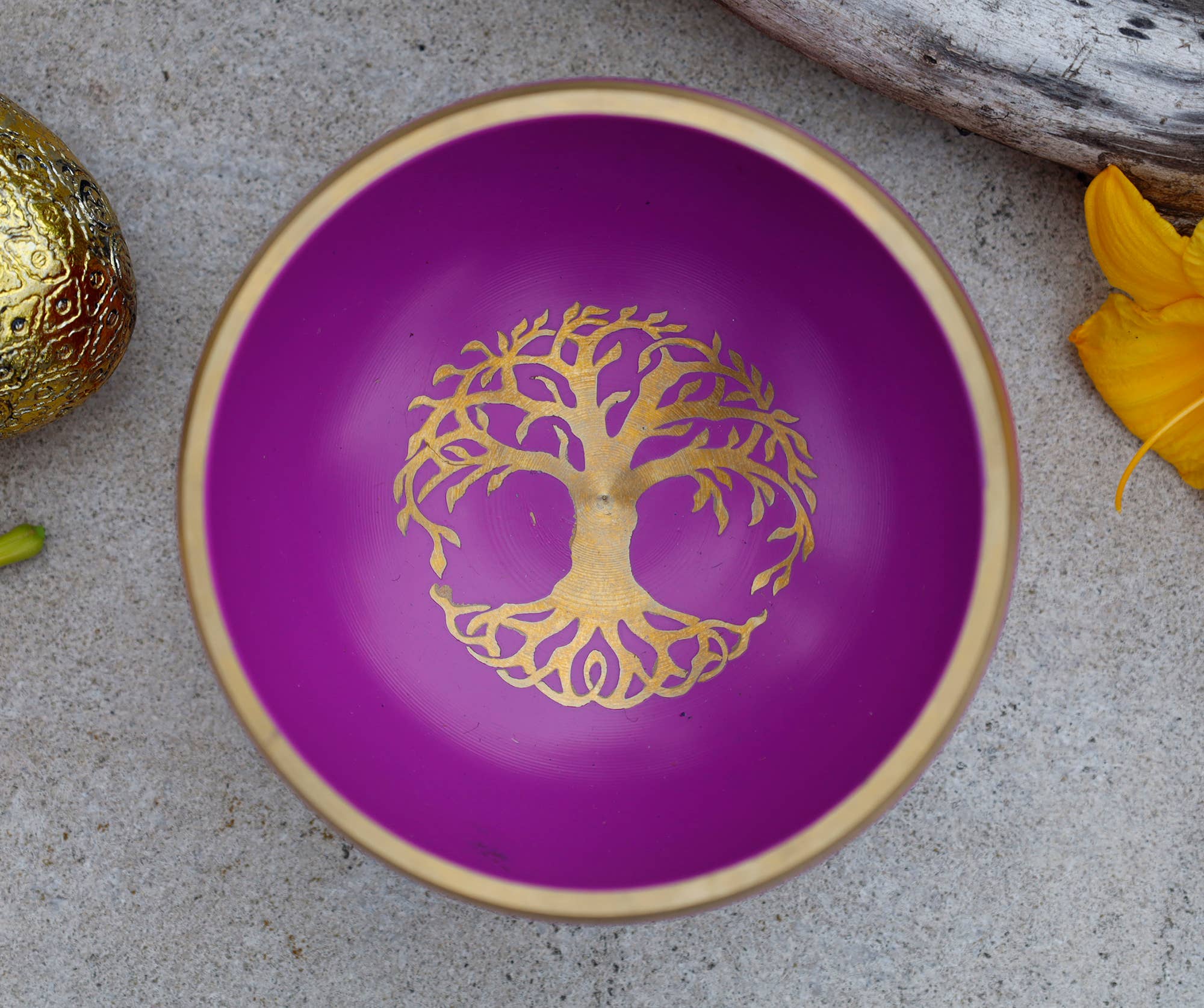Lungta Imports - Wholesale Meditation Supplies - Singing Bowl Complete Set ~ Tree Of Life ~ Medium Size3