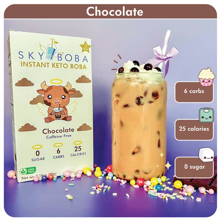 Keto chocolade boba (set van 3) voor wholesale door Sky Boba