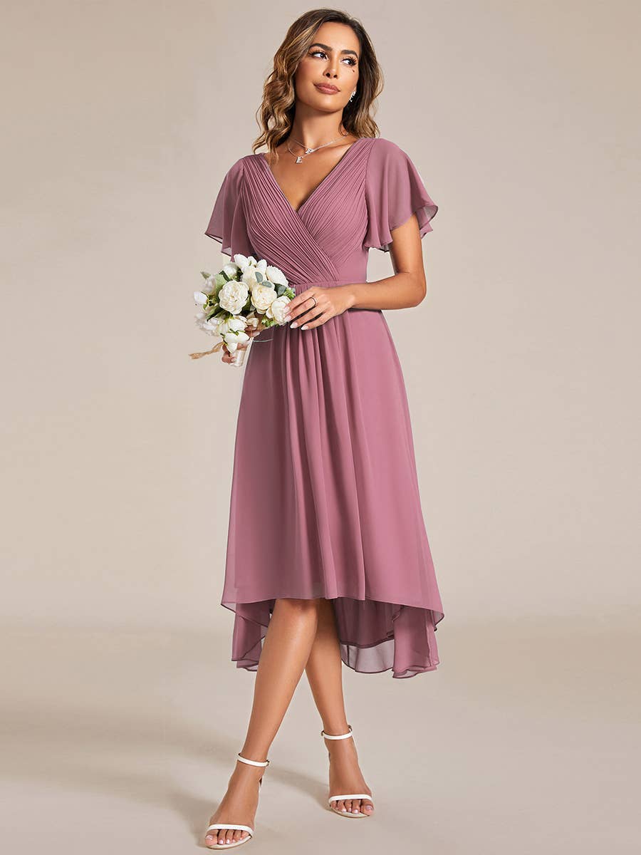 Ever-Pretty – Großhandel Kleid – Damen – Chiffonkleider mit plis­sierten Rüschen für Hochzeitsgäste32