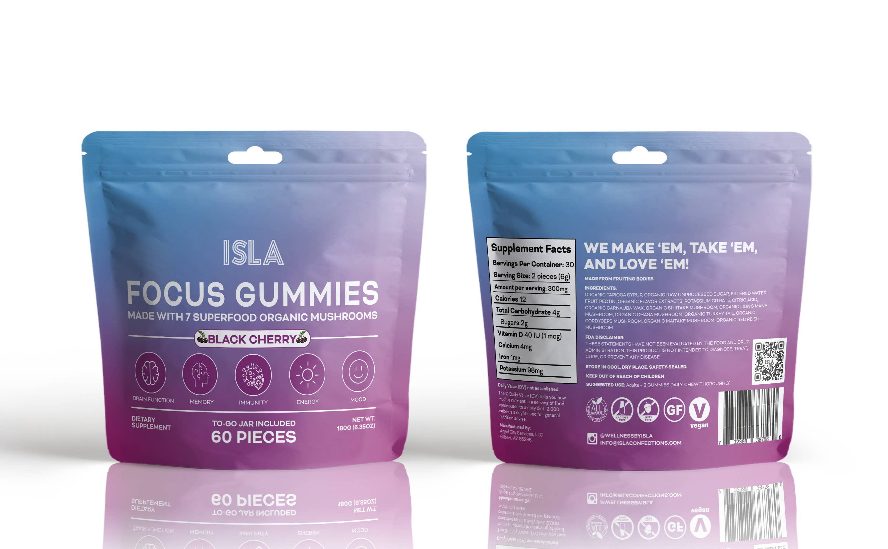 Isla Wellness - Wholesale Oral Supplement/Vitamin - Focus Gummies1