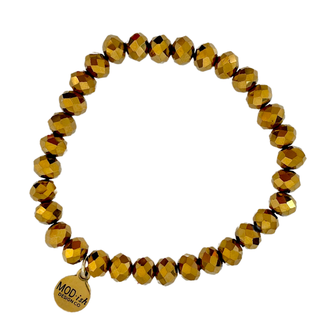 MODish Design Co - Wholesale Beaded Bracelet - Dillon 8mm in Gold0