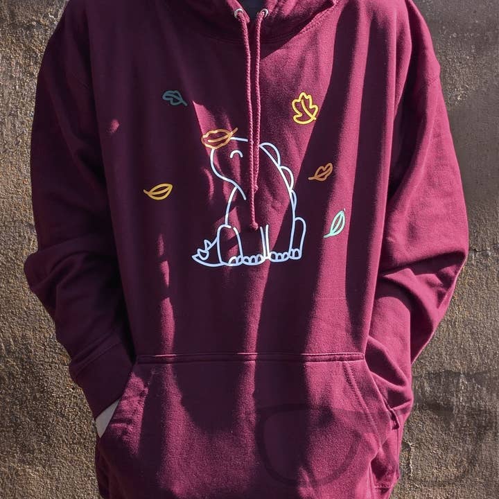 Autumn Leaves Hoodie – Stay Snuggly with Derek the Dinosaur for wholesale by Mini Geek Boutique