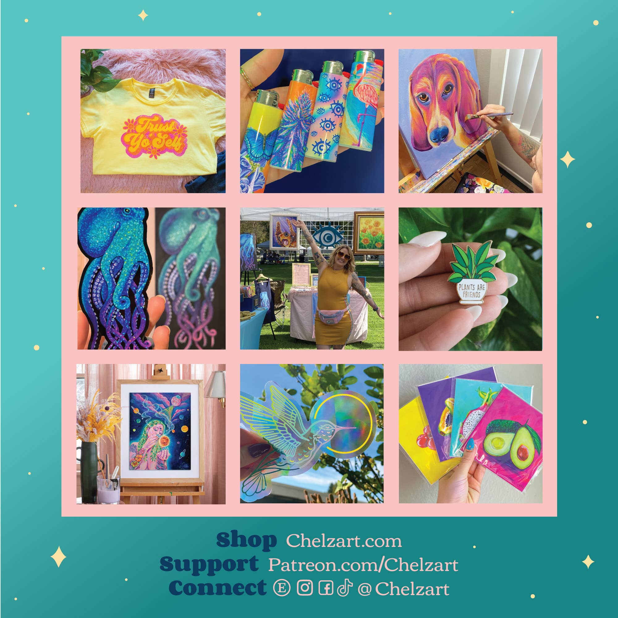 Chelzart - Wholesale Suncatcher - Good Vibes Suncatcher Decal | Rainbow Maker Accessory10