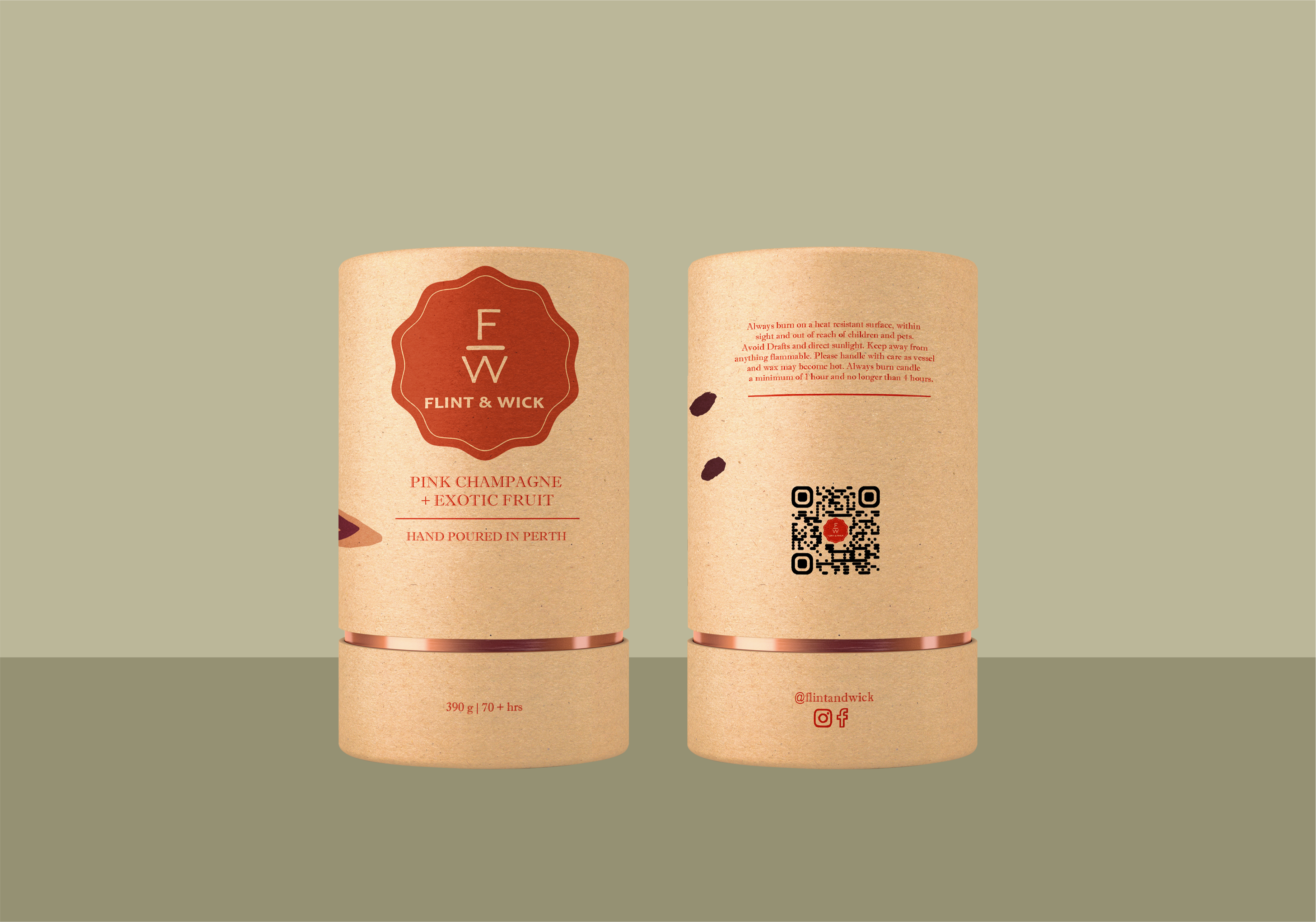 Flint & Wick - Wholesale Jar/filled candle - PINK CHAMPAGNE + EXOTIC FRUIT1