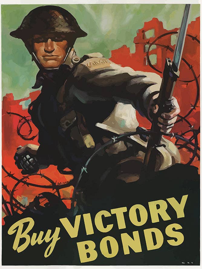 Buy Victory Bonds World War 2 Poster for wholesale by Canada for Victory