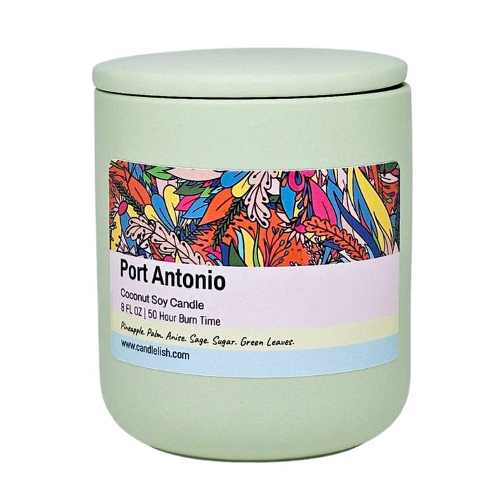 Bougie en pot en céramique Port Antonio pour la vente par Candlelish