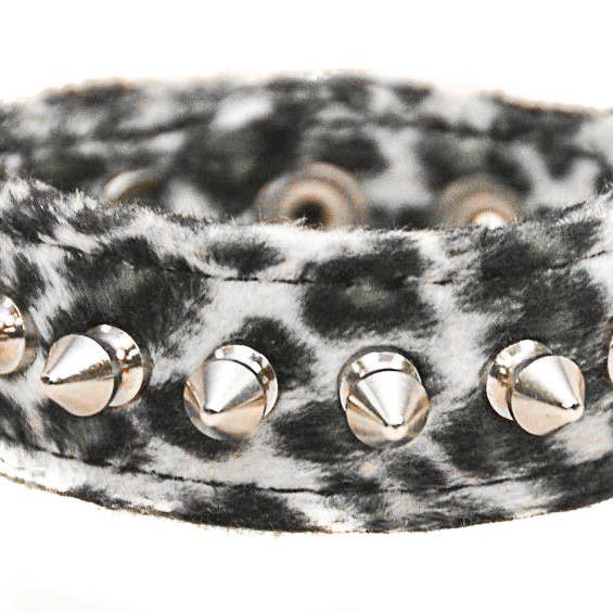 Funk Plus - Wholesale Bangle Bracelet - BC203LEO ASSORTED LEOPARD 1 ROW SPIKE BRACELET