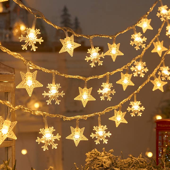 3M Christmas Snowflake String Lights – Indoor & Outdoor for wholesale by Buddha Ayurveda