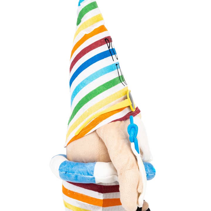 DesignStyles Home - Wholesale Decorative Figurine - Rae Dunn “Pool Time” Colorful Summer Pool Gnome with Float