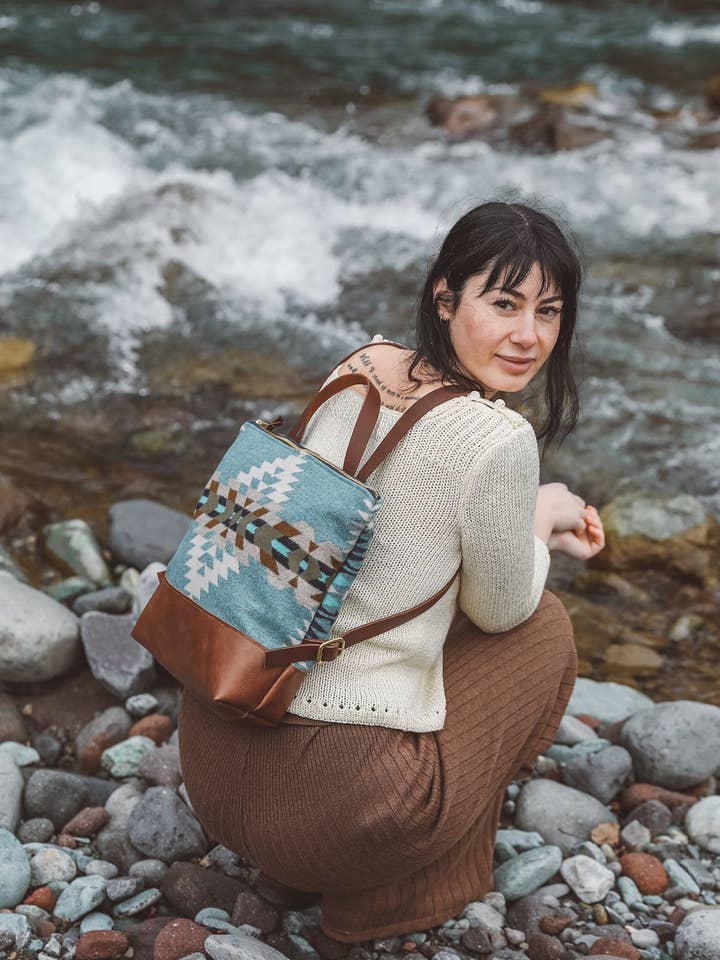 Voyageur Backpack | Aquarius for wholesale by Grace Design