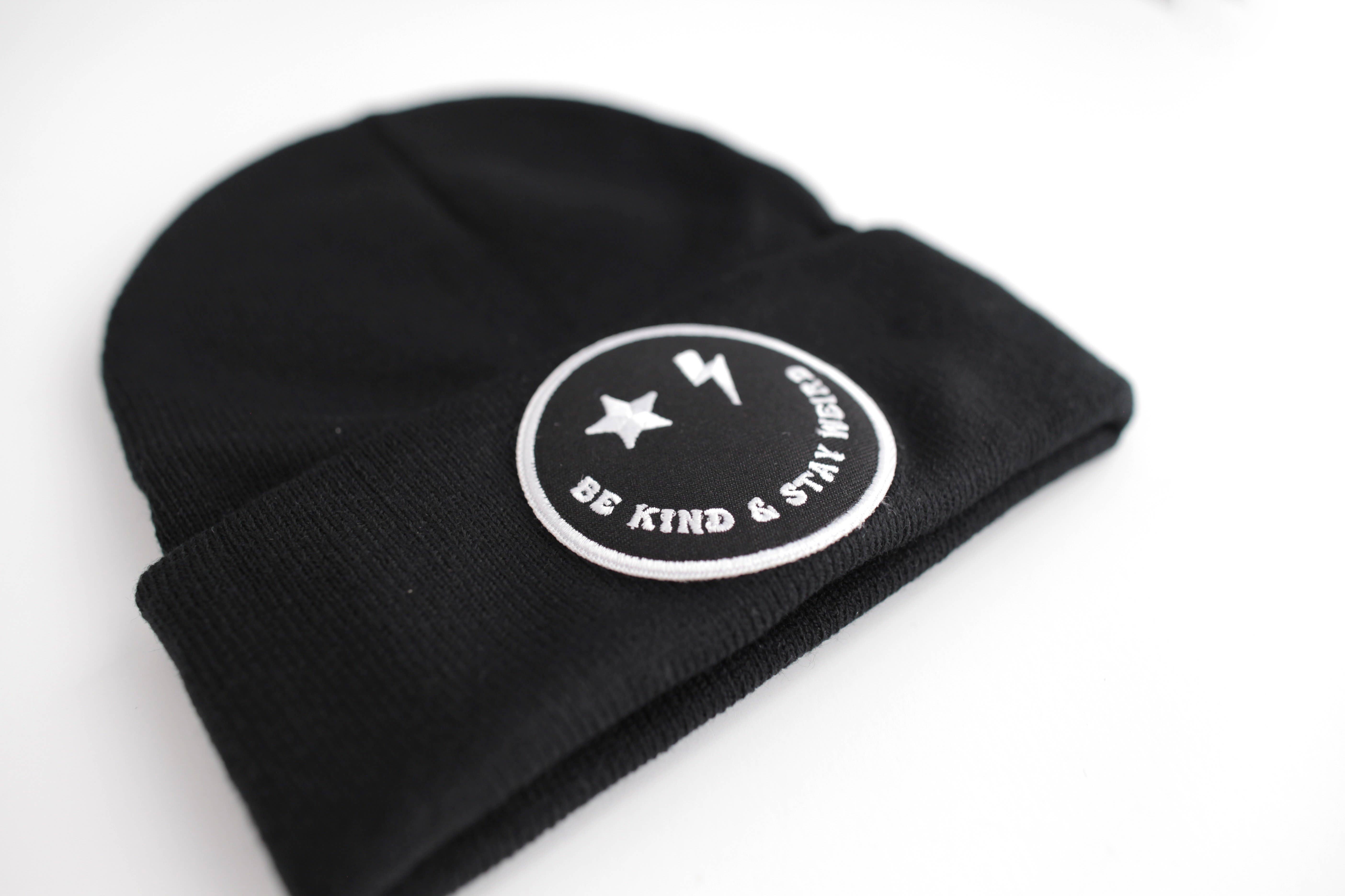 Electric Little Things - Wholesale Beanie - Unisex - Black Smiley Face Beanie Be Kind Stay weird Winter Hat1