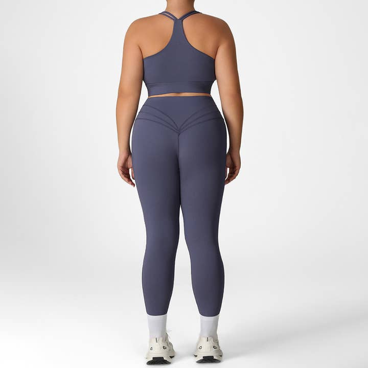 Sodalemon - Wholesale Activewear Set - Women's - Women's Plus Size Quick-Dry High-Stretch Tight Yoga Set4