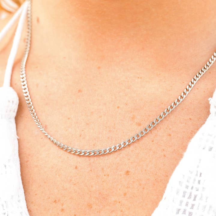 WJW - Wholesale Link & chain necklace - Stainless Steel Curb Chain Necklace3