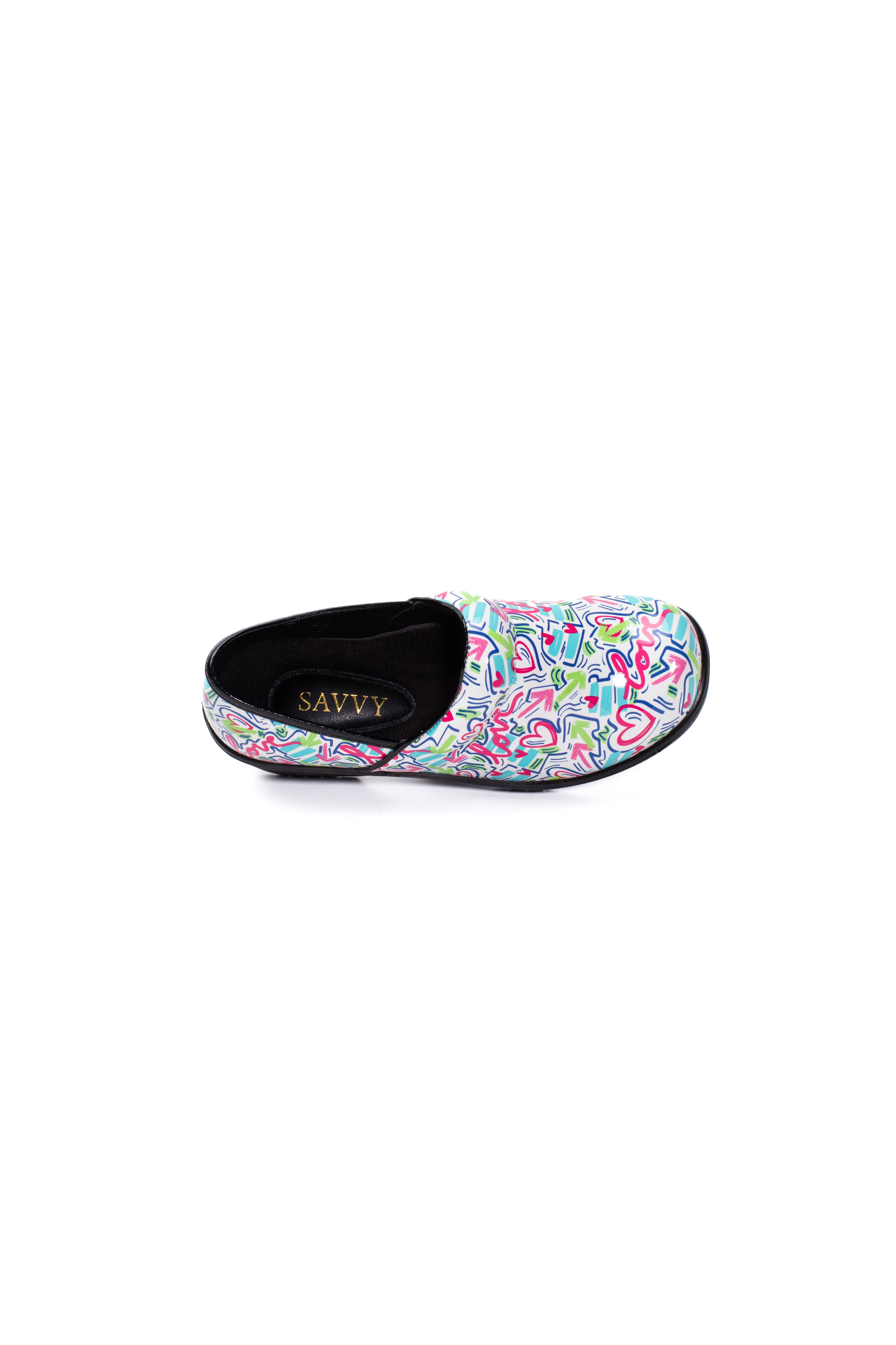 Savvy - Wholesale Flats - Women's - Brandy Nursing Shoe "Love"2