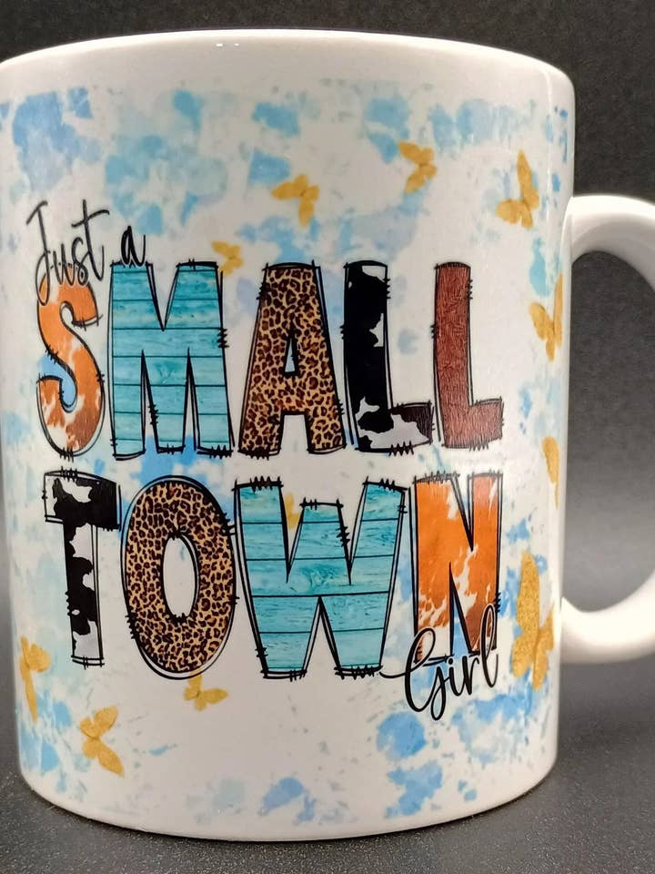 Small Town Girl Cowgirl Boots Mug 11oz - Country Gift for wholesale by American Taina Crafts