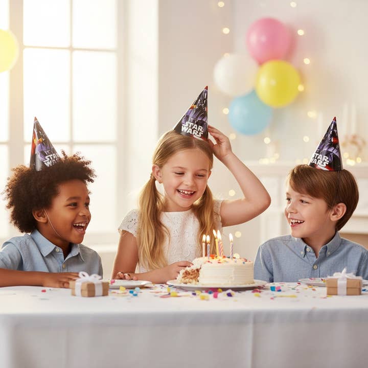 Disney Star Wars feesthoedjes met elastiek voor wholesale door Salzmann Restwaren GmbH