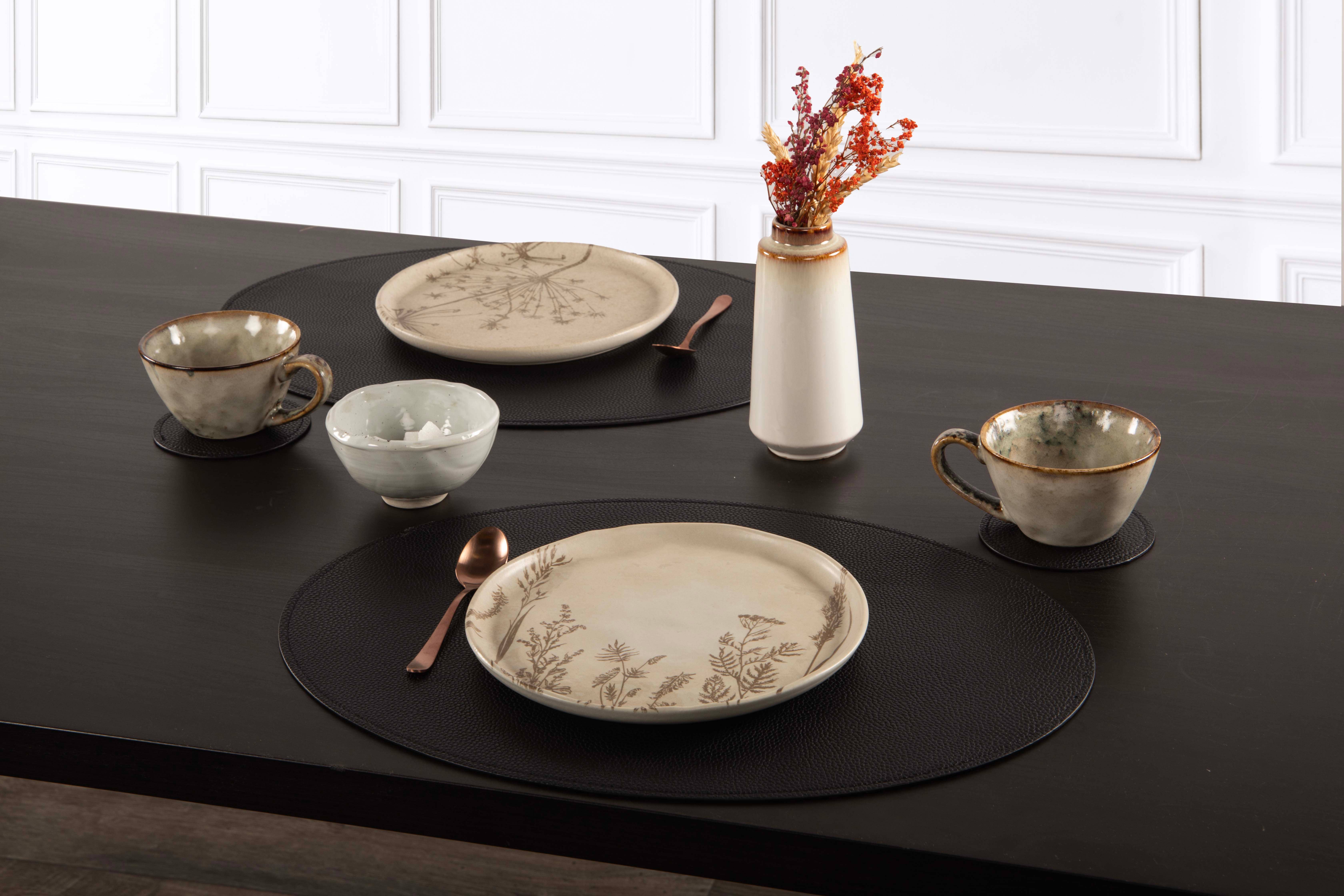 Tiseco - Vendita all'ingrosso Tovagliette - Tovaglietta ovale TRUDO in pelle vegana – 33x45 cm4