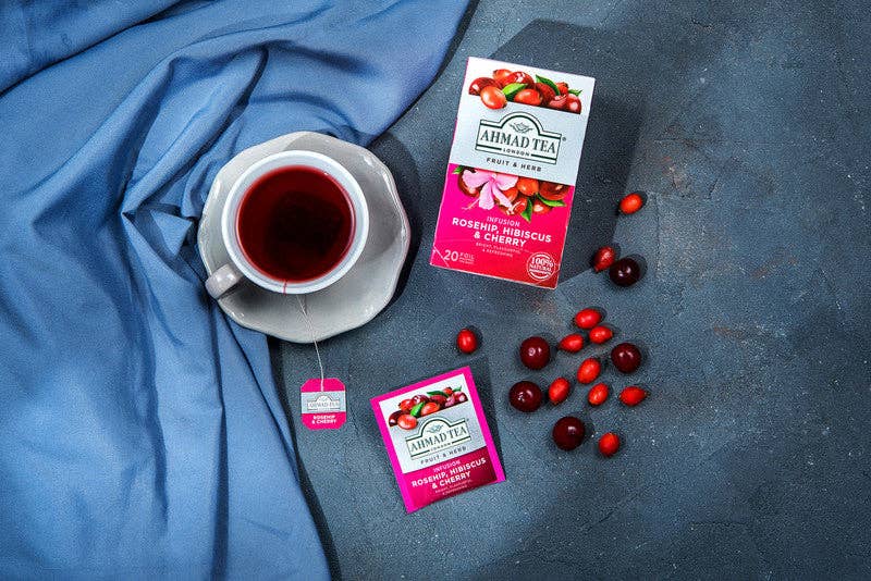 Ahmad Tea - Wholesale Tea Bags - 20 Teabag Rosehip, Hibiscus & Cherry4