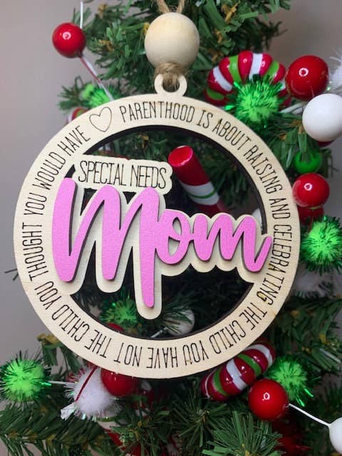 Special Needs Mom or Dad Ornament for wholesale by Ladybug Jane Gifts