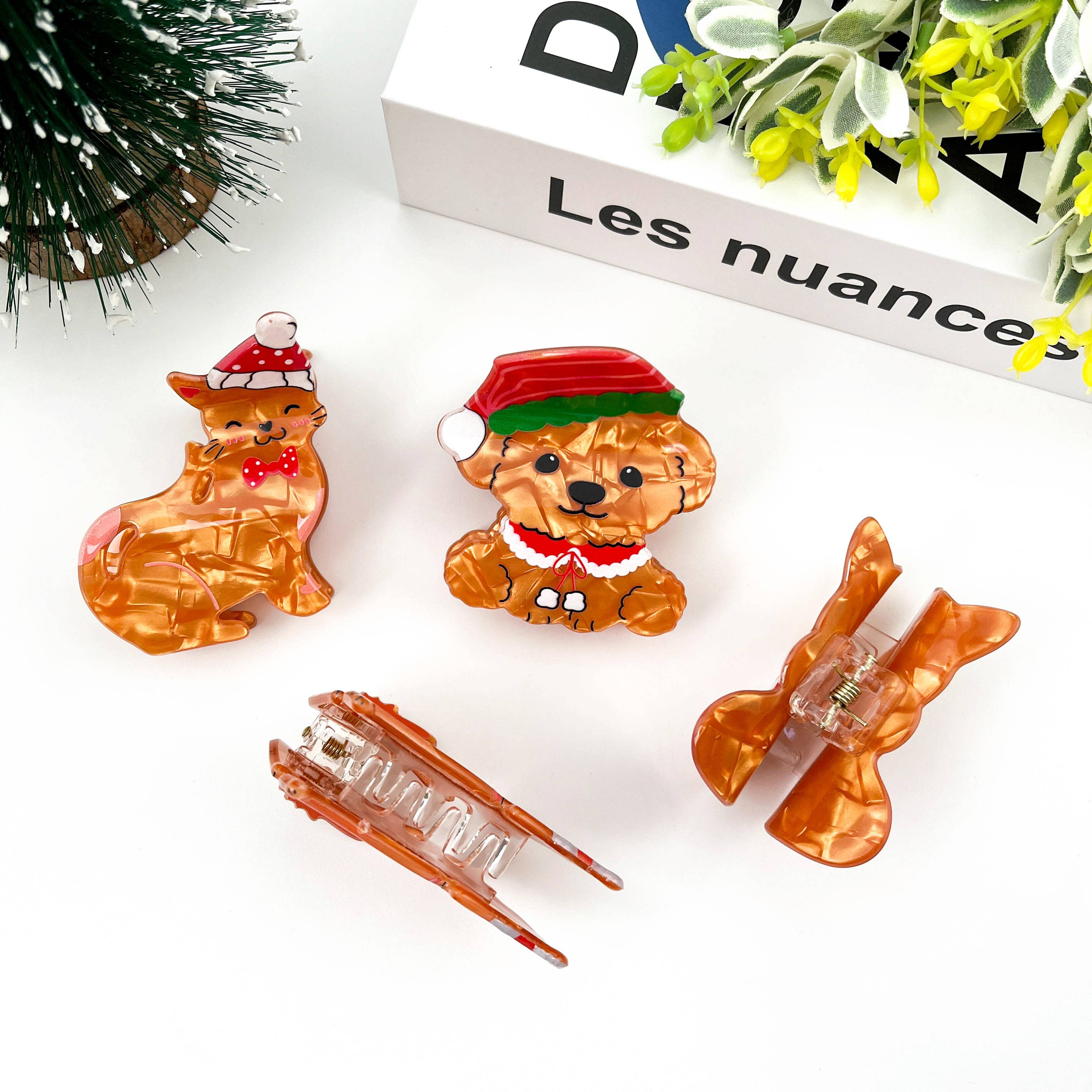 TheDivaSoap - Wholesale Haarclip - Dames - Klauwclip voor kerstdieren, haarclip voor honden5