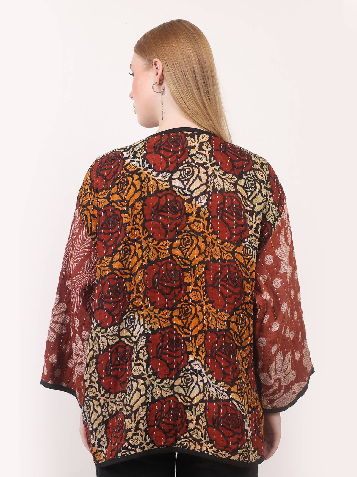Wevez - Wholesale Jacket - Women's - Women's Kantha Kimono Printed Jacket Wholesale Lot Assorted4