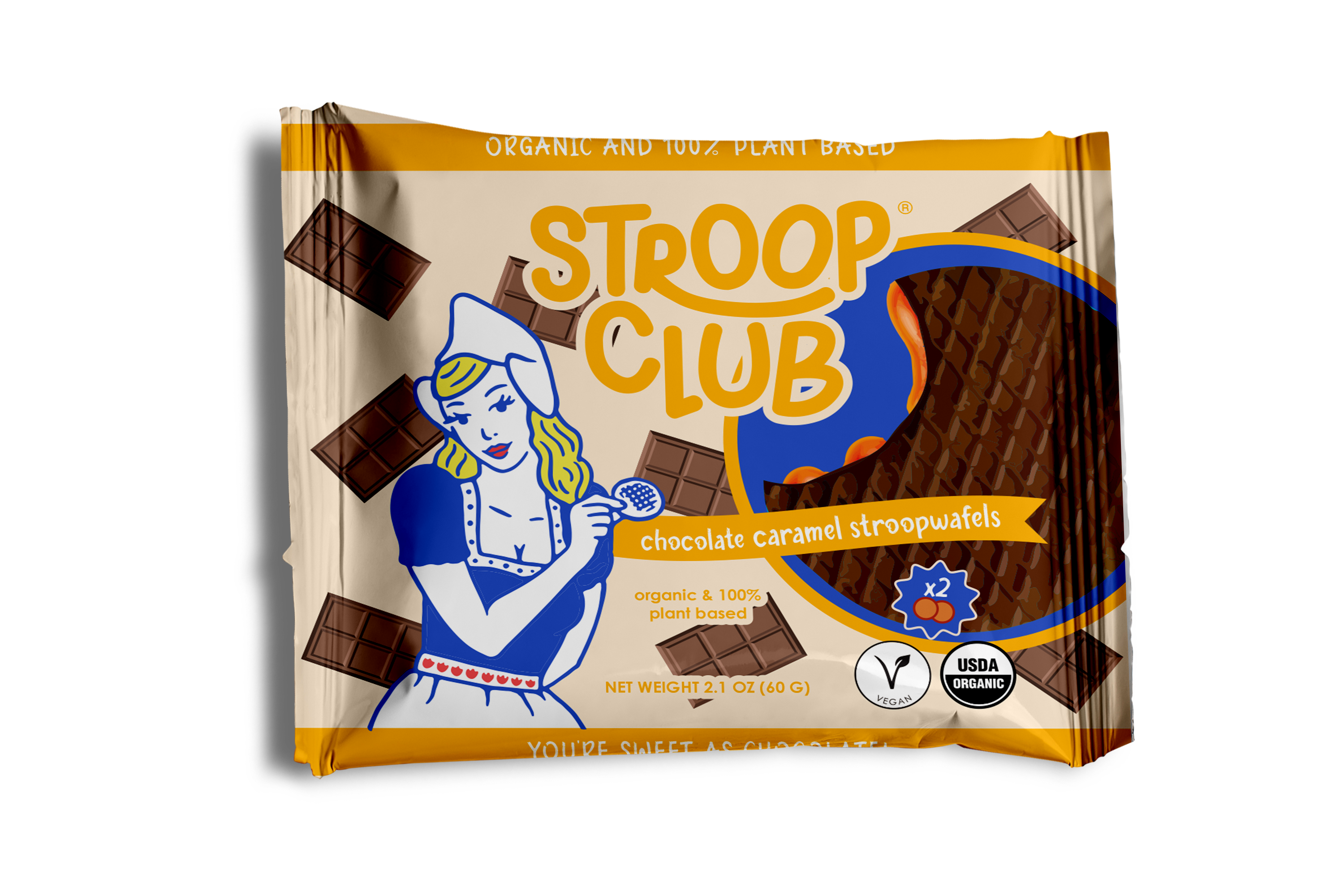 The Stroop Club (UK) – wholesale Biscuit – Chocolate Caramel Organic & Plant-based  Stroopwafel 2-pack1