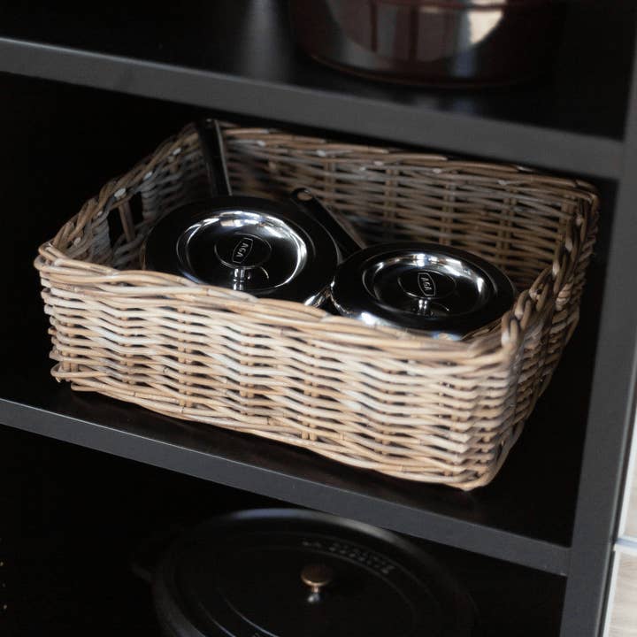 Basketly - Wholesale Basket - Rattan Rectangle Basket Tray Set6