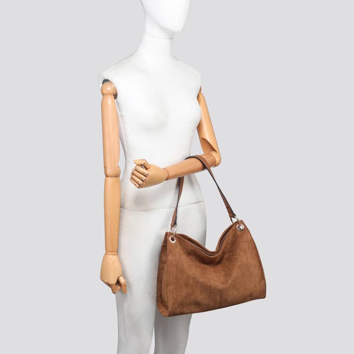 House of Milano – wholesale Shoulder bag – women's – 25453 Vegan Suede Slouch Bag10