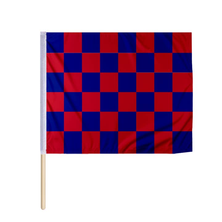 AGAS Red Blue Checkered Nylon Racing Flag 24x30 inch for wholesale by AGAS MFG INC