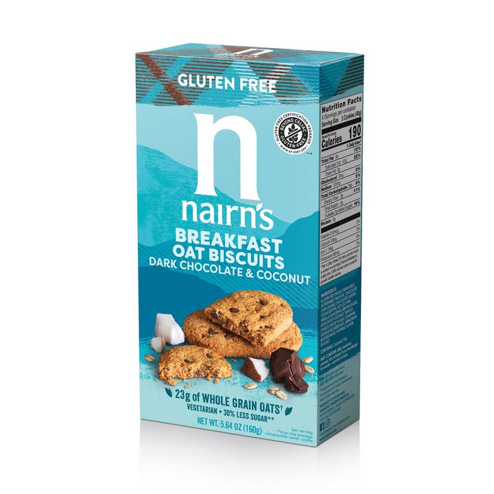NAIRN'S GLUTEN FREE CHOCOLATE & COCONUT BREAKFAST BISCUITS and other Purchase Wholesale brioschi. Free Returns & Net 60 Terms on Faire trending on Faire.