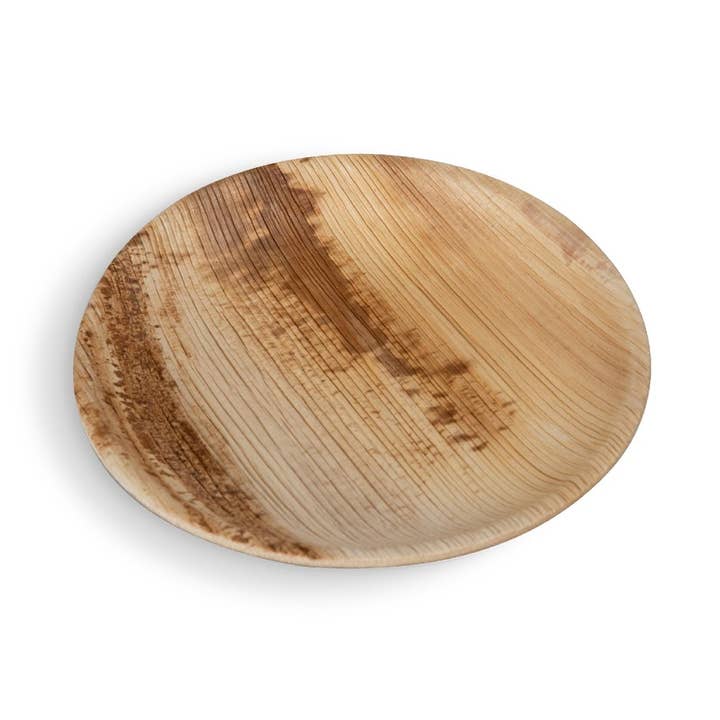 Round compostable palm leaf plate 20cm for wholesale by GNB S.r.l. (BioChic)