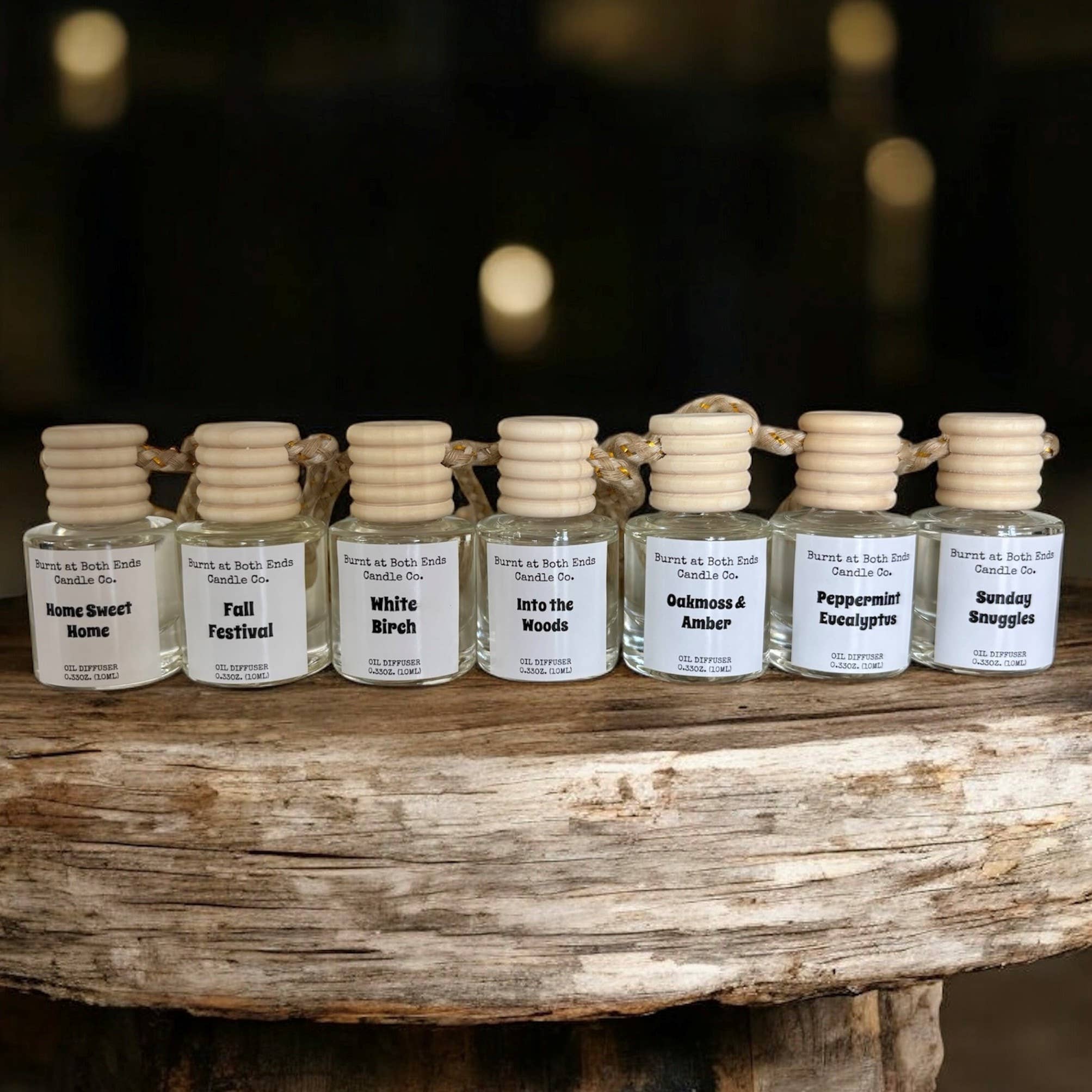 Burnt at Both Ends Candle Co - Wholesale Car Freshener - Unisex - Hanging Car Diffuser - organza bags1