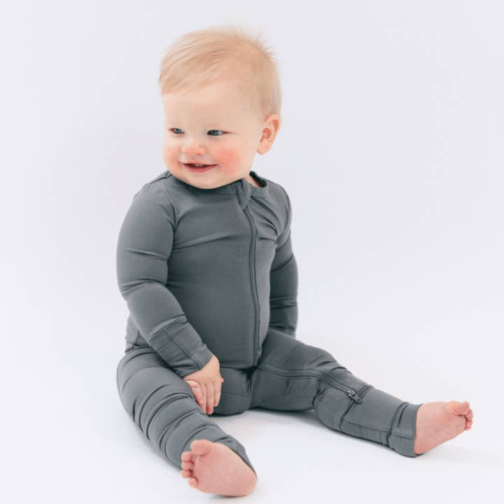 Coconut Pops - Wholesale Sleepsuit - Baby - The Poppy in Slate1