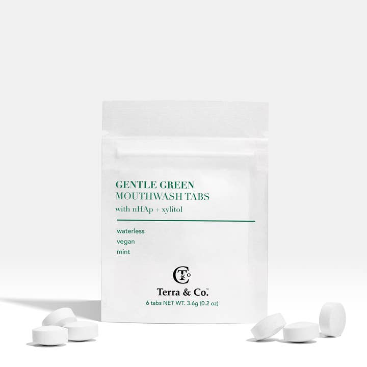 Terra & Co. - Wholesale Mouthwash - Gentle Green Mouthwash Tablets 5 Sachet Bundle 2