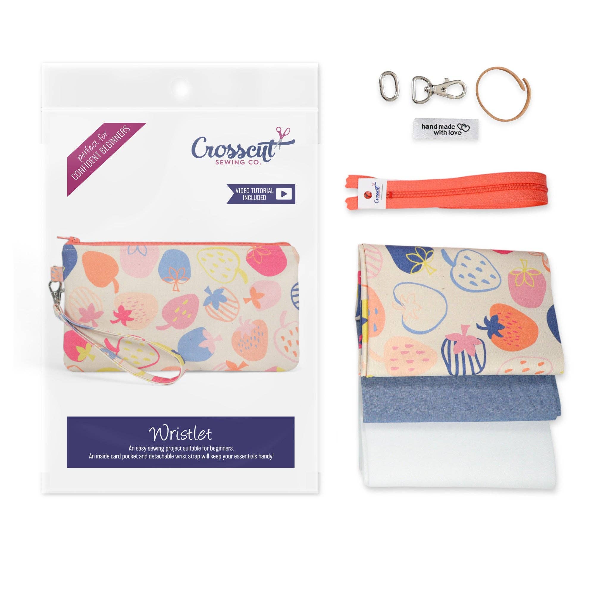 Crosscut Sewing Co. - Wholesale Craft Sewing Kit - Wristlet Sewing Kit - Adult Sewing Kit for Beginners106