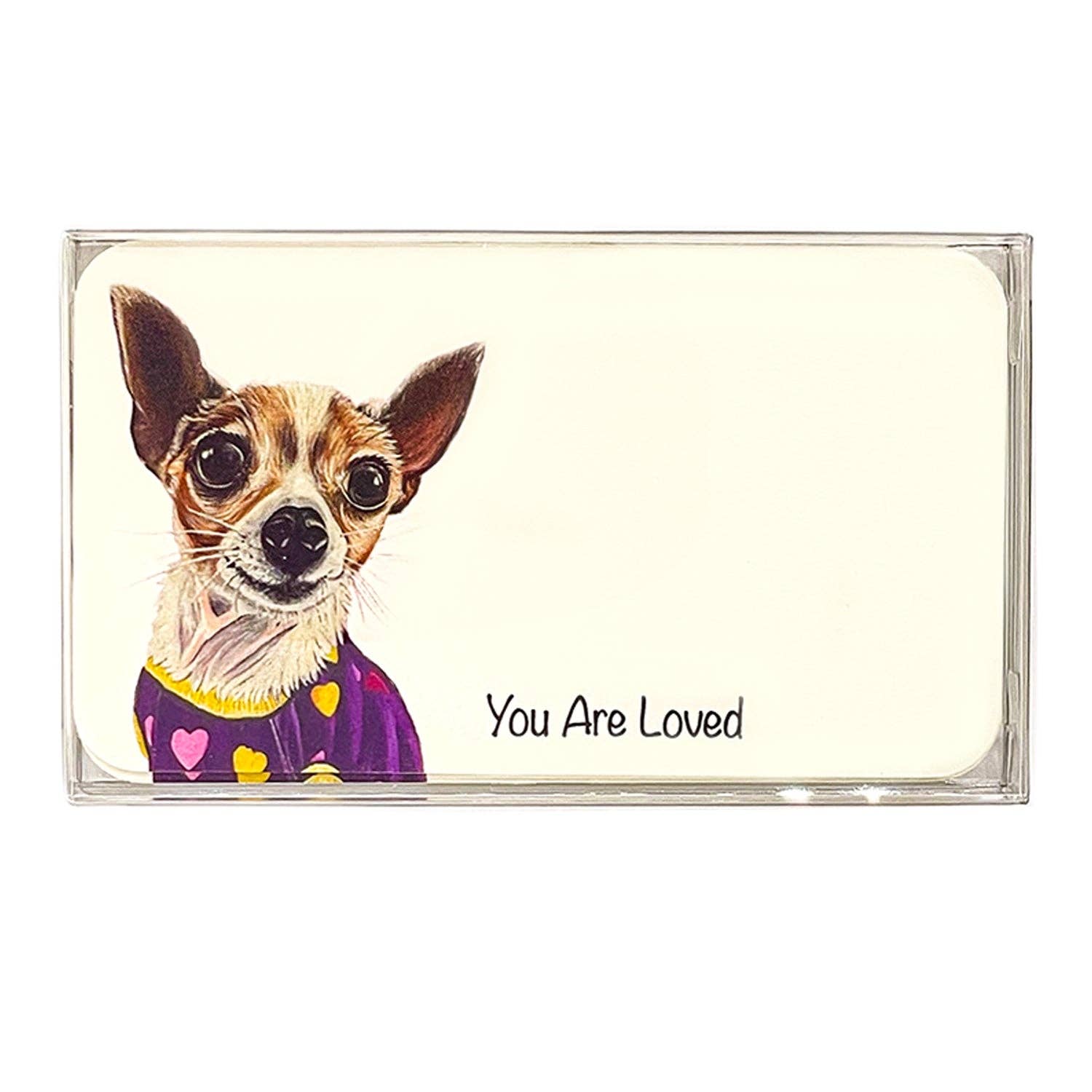 Woollybear Travels - Wholesale Stationery/Notecard Set - Pawsitive Notes- Rescued Chihuahua (Lunch Box Notes)5