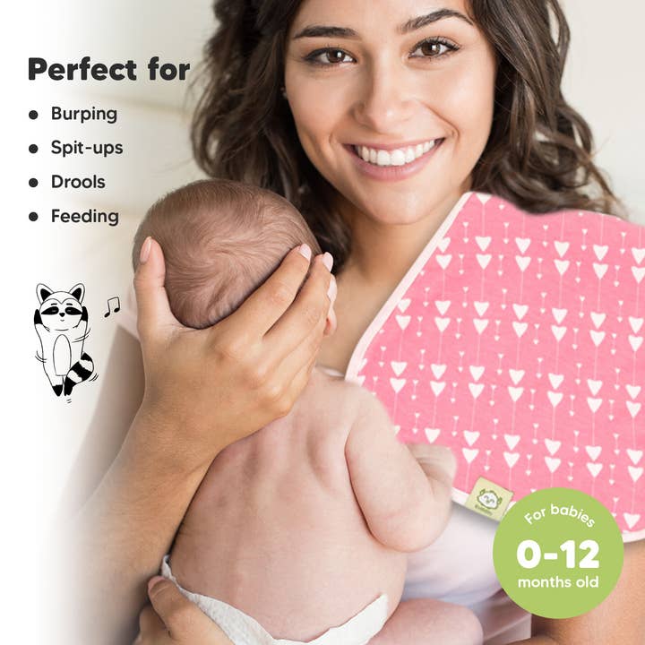 Pink Dreams KeaBabies 5-Pack Urban Burp Cloths for wholesale on Faire