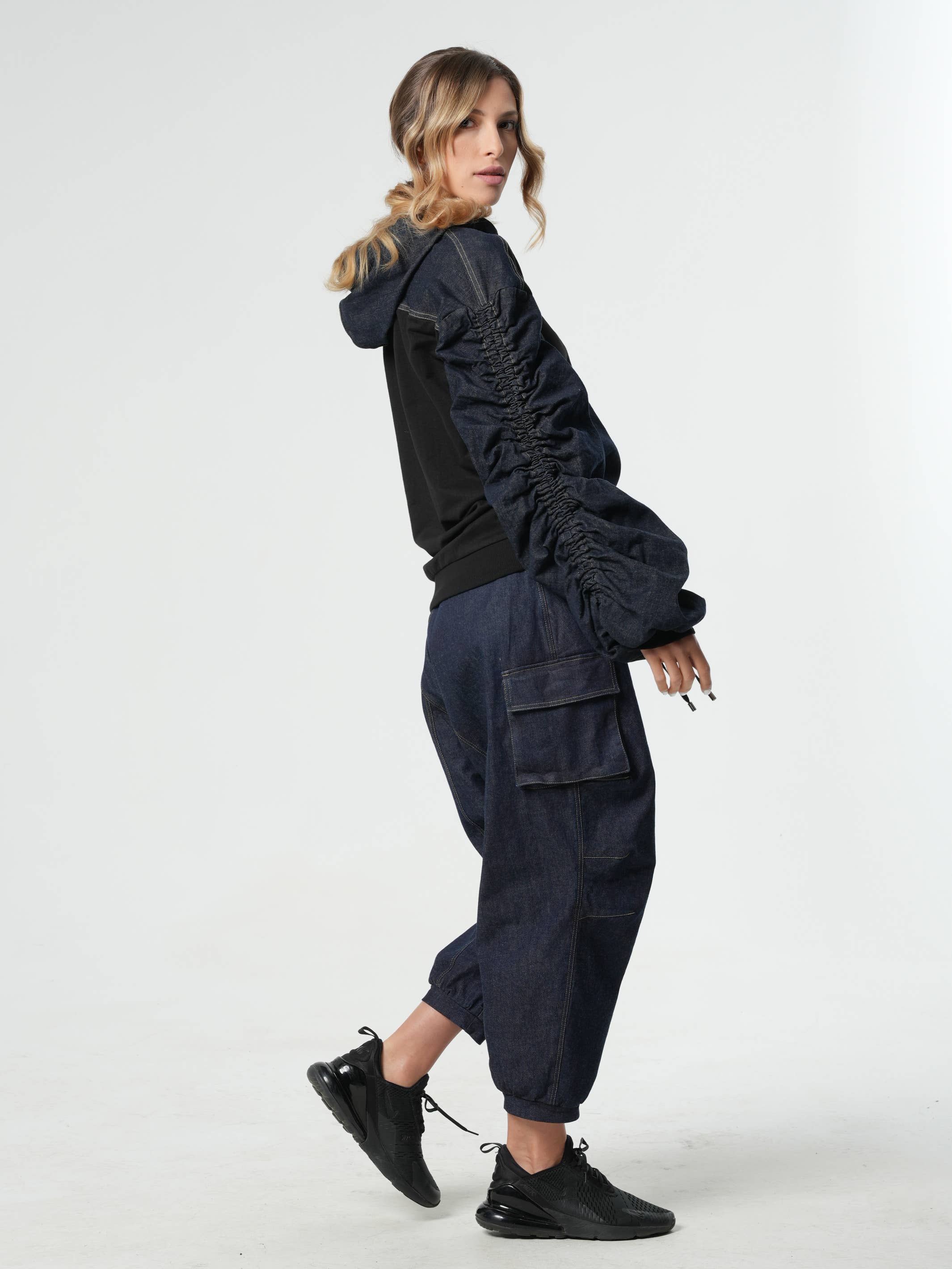 Metamorphoza - Wholesale Jacket - Women's - Denim Hooded Jacket13