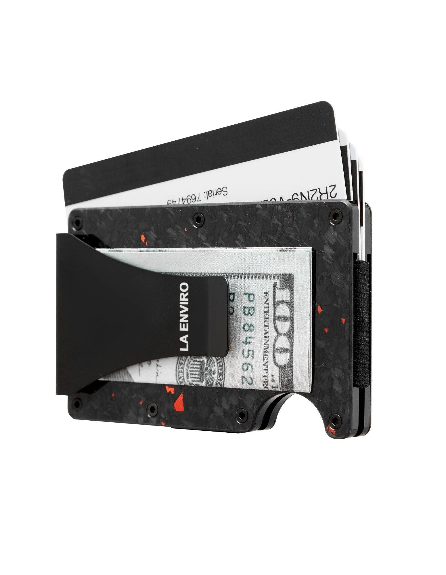 LA ENVIRO – Carteira - Unissexo por atacado – CARTEIRA DE CARBONO FORJADO LORNE I VERMELHO BRILHO2