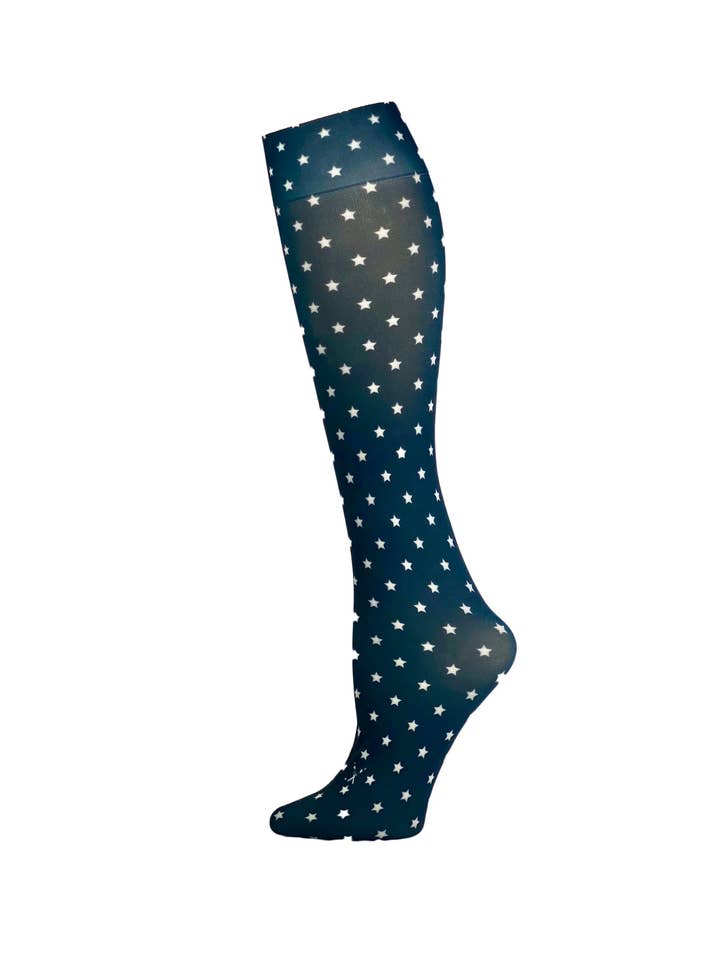 Navy Stars Athletic Socks for wholesale by Hocsocx, Inc.