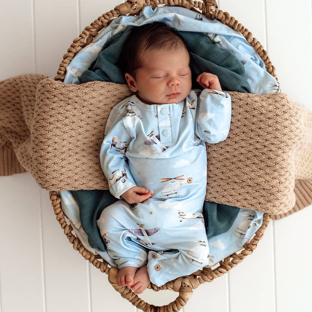 Snuggle Hunny - Wholesale Jumpsuit - Baby - Taking Flight Organic Growsuit5